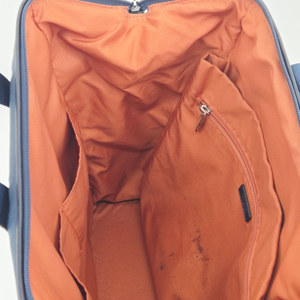 Tumi Mel Framed Blue Navy Nylon Convertible Backpack Bookbag Bag Wide Opening - Picture 13 of 16